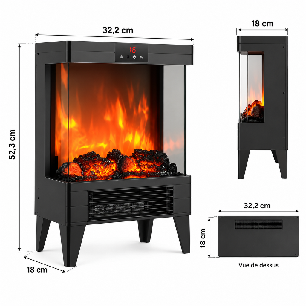 Cheminée Électrique Chauffante 2000W