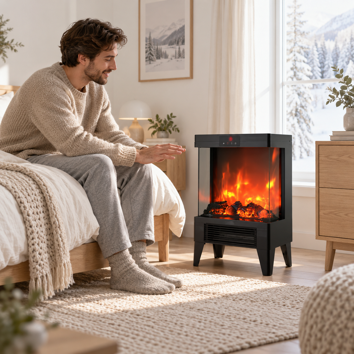 Cheminée Électrique Chauffante 2000W